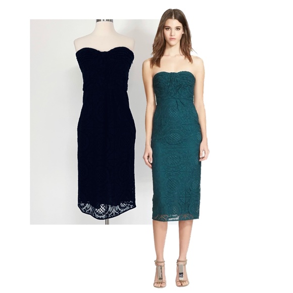 Burberry Dresses & Skirts - $1995 Burberry London Sonya Strapless Lace Cocktail Midi Dress in Black